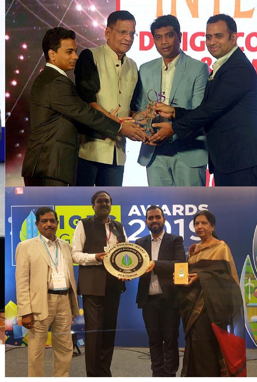 Team One Architects receiving recognition at an IGBC awards ceremony